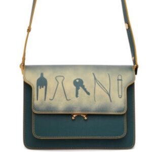 Marni Safianno Logo Medium Trunk Bag